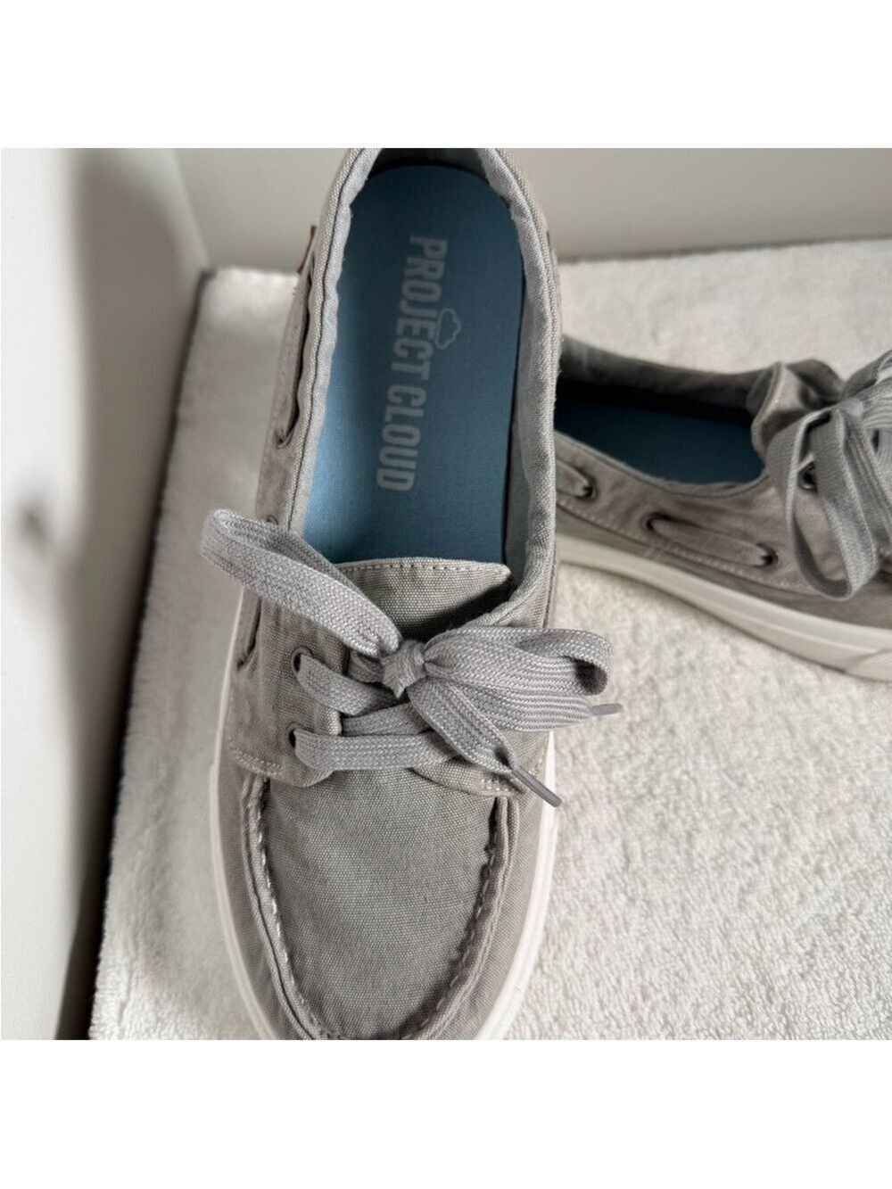Project Cloud Gray Boat Shoes Size 9 - Picture 2 of 8